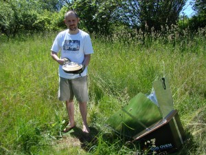 Ryan and the cornbread.